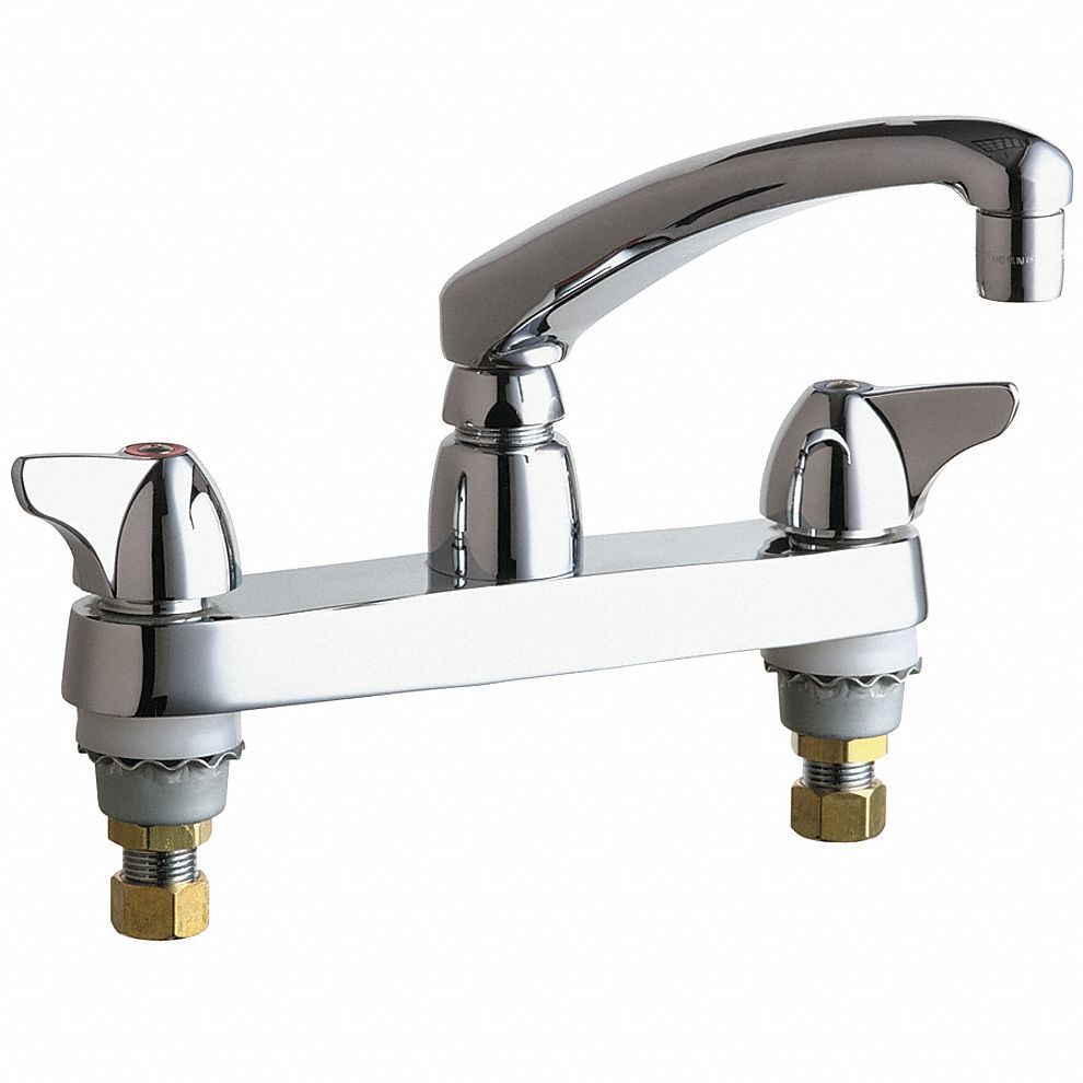 Dual-Dome-Lever-Handle Two-Hole Centerset Deck-Mount Kitchen Sink Faucets