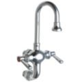 Dual-Lever-Handle Two-Hole Centerset Wall-Mount Service Sink Faucets