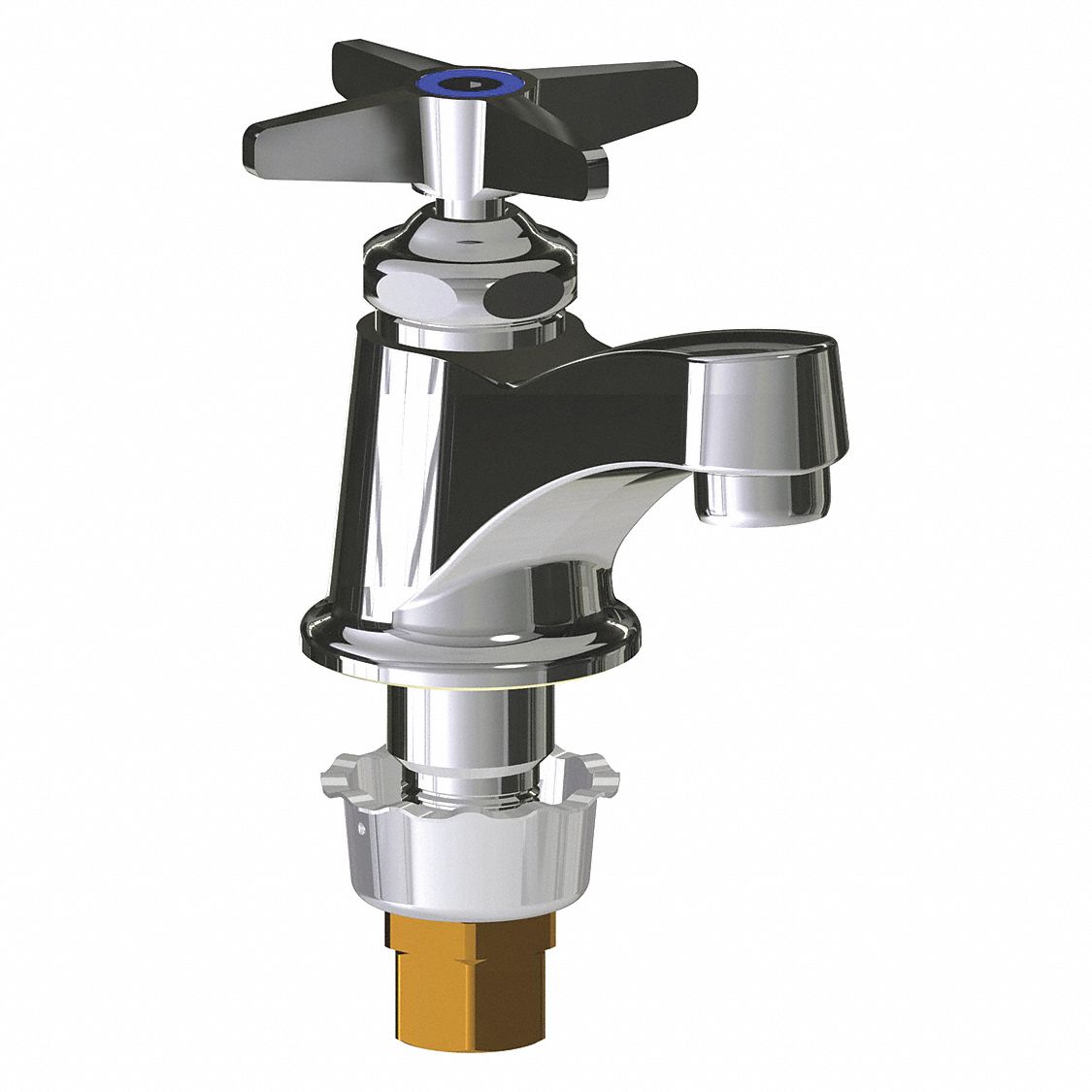 Single-Cross-Handle Single-Hole Deck-Mount Washroom Faucets