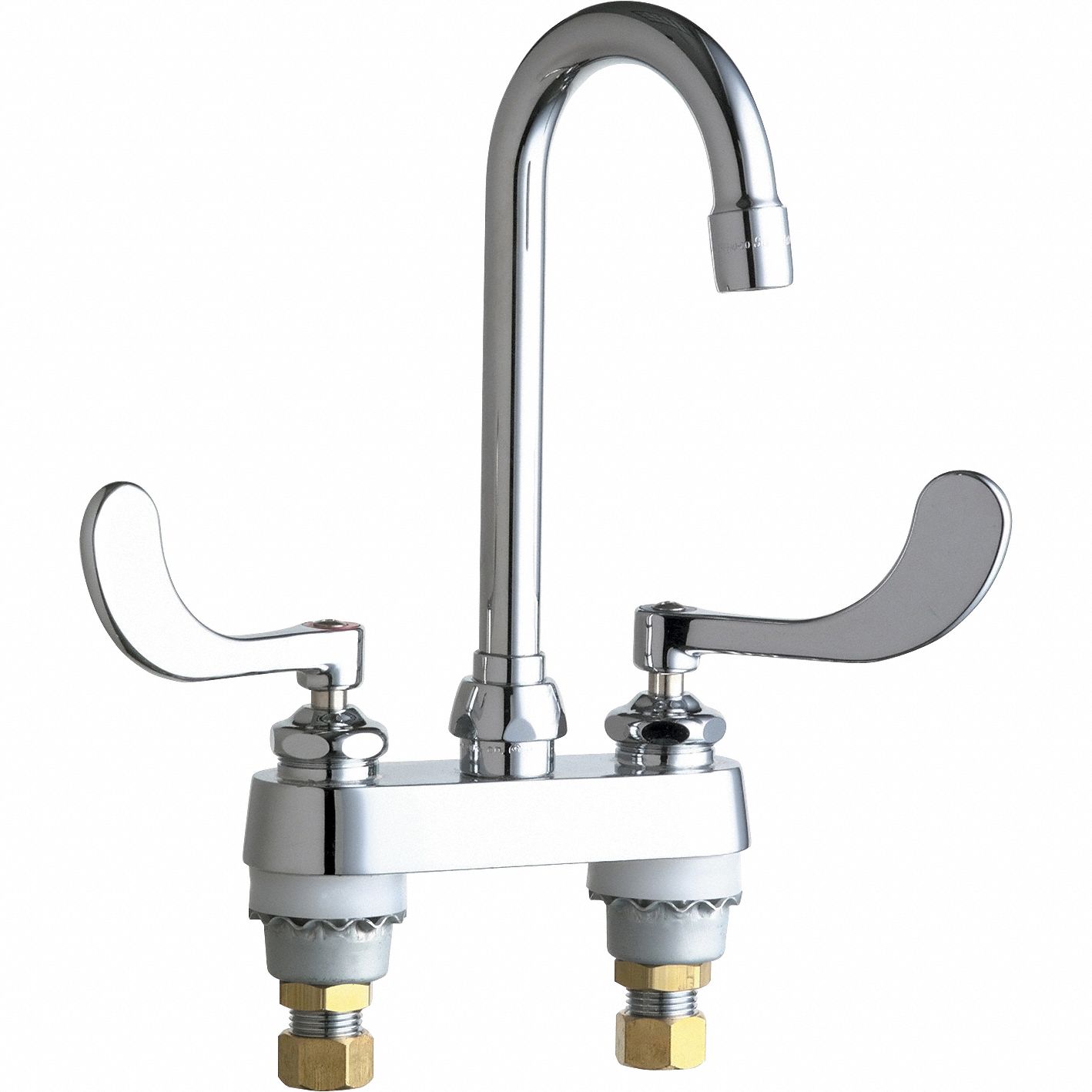 Dual-Wristblade-Handle Two-Hole Centerset Deck-Mount Multipurpose Faucets