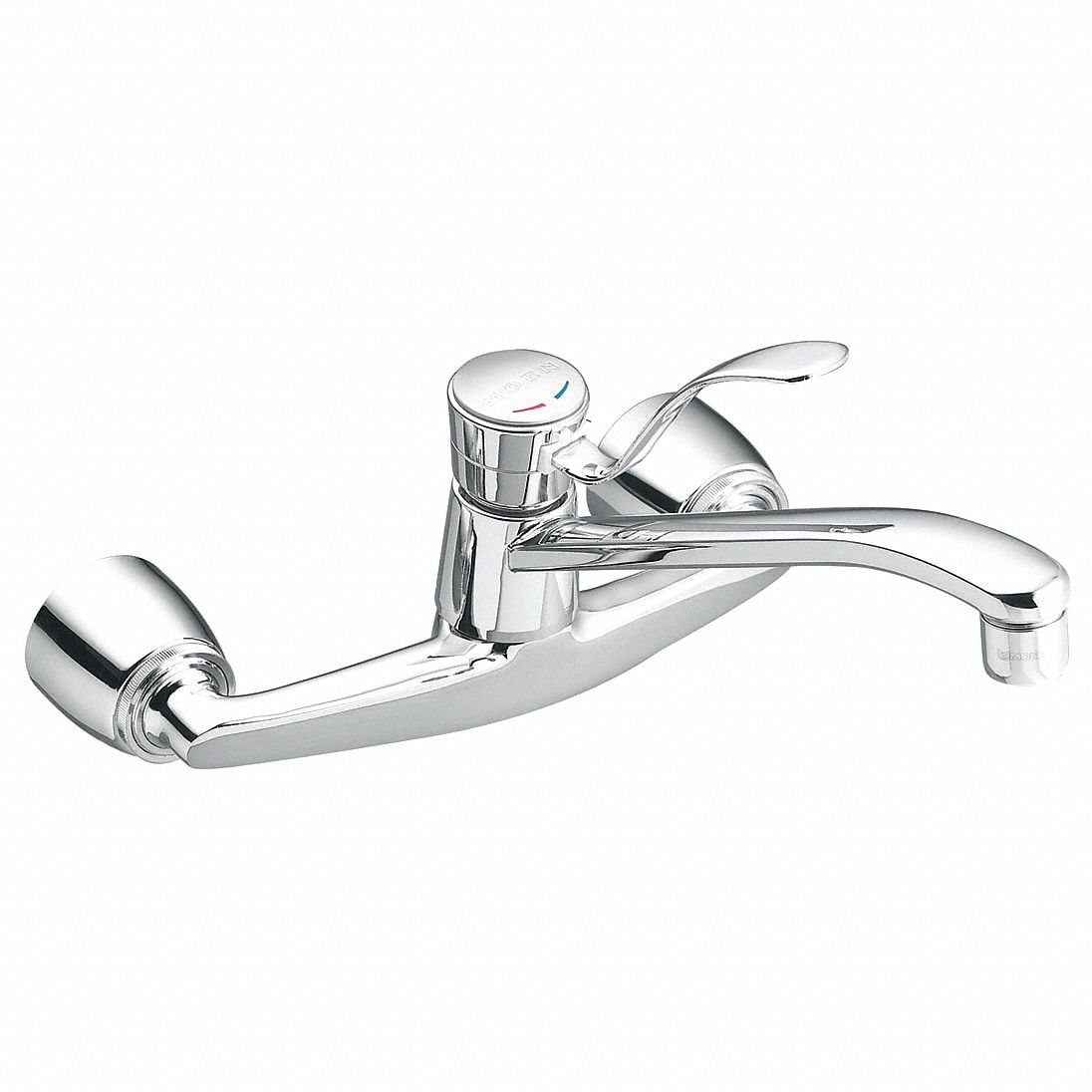 Two-Hole Widespread Wall-Mount Kitchen Sink Faucets - Grainger ...