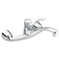 Single-Joystick-Handle Two-Hole Widespread Wall-Mount Kitchen Sink Faucets