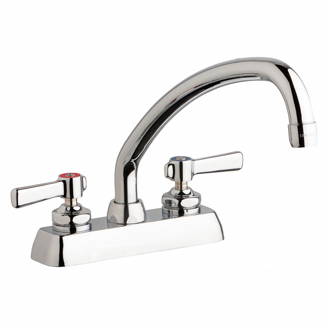 Dual-Lever-Handle Two-Hole Centerset Deck-Mount Kitchen Sink Faucets