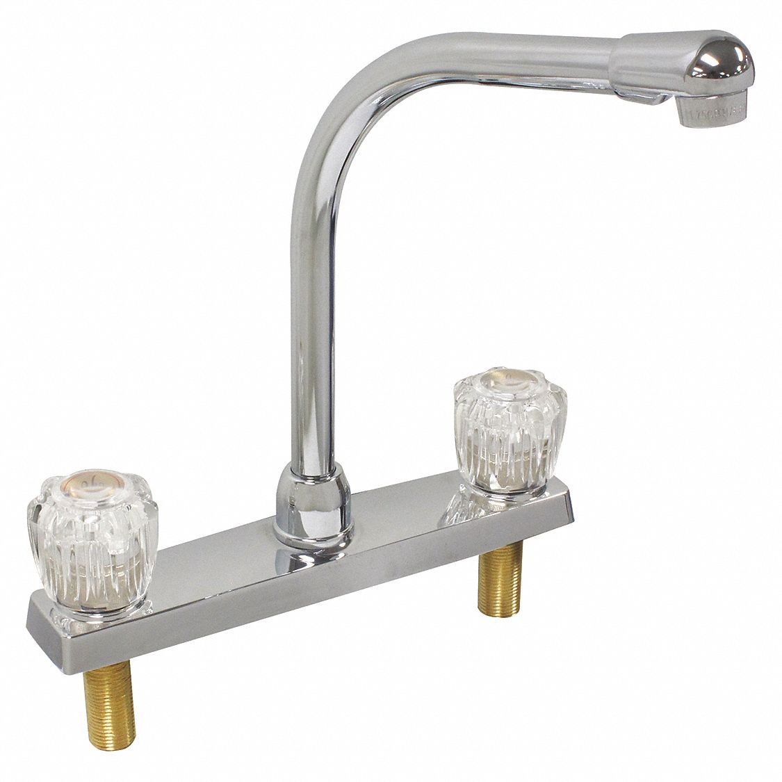 Dual-Knob-Handle Two-Hole Centerset Deck-Mount Kitchen Sink Faucets