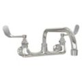 Dual-Wristblade-Handle Two-Hole Widespread Wall-Mount Service Sink Faucets