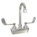 Dual-Wristblade-Handle Two-Hole Centerset Wall-Mount Service Sink Faucets