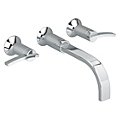Three-Hole Widespread Wall-Mount Bathroom Faucets image