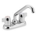 Dual-Dome-Lever-Handle Two-Hole Centerset Deck-Mount Laundry Sink Faucets