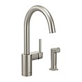 Two-Hole Off-Centerset with Sprayer Deck-Mount Kitchen Sink Faucets
