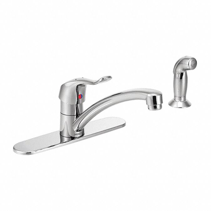 Four-Hole Widespread with Sprayer Deck-Mount Kitchen Sink ...