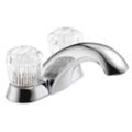 Dual-Knob-Handle Two-Hole Centerset Deck-Mount Bathroom Faucets