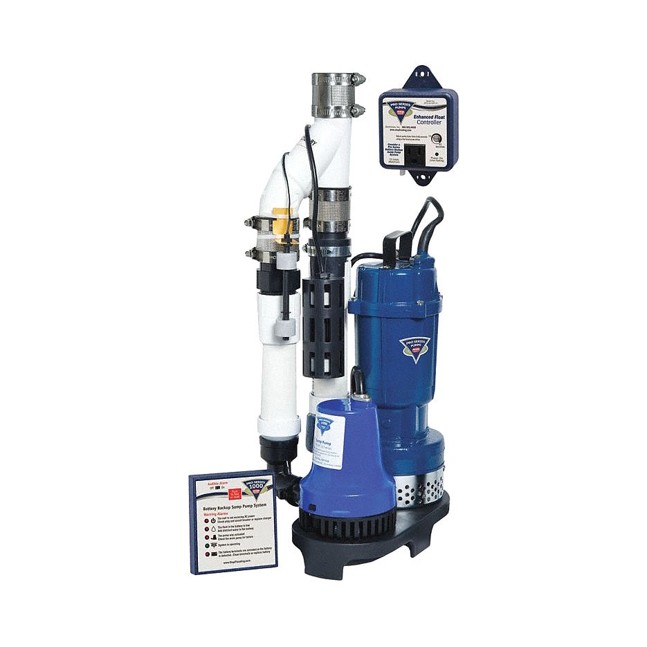 Primary and Back-up Sump Pump Combinations