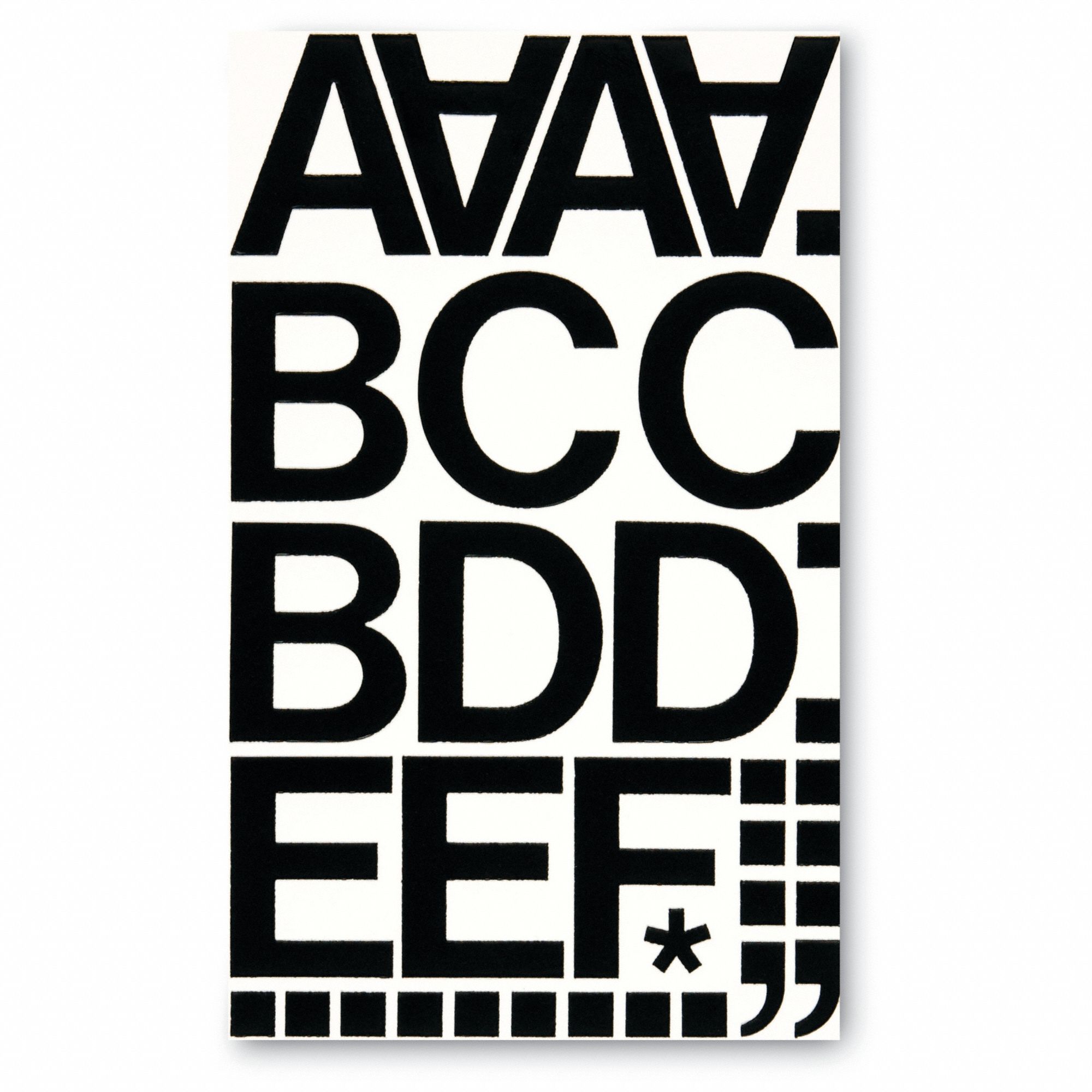 Letter and Number Label Set,  Vinyl,  PK77