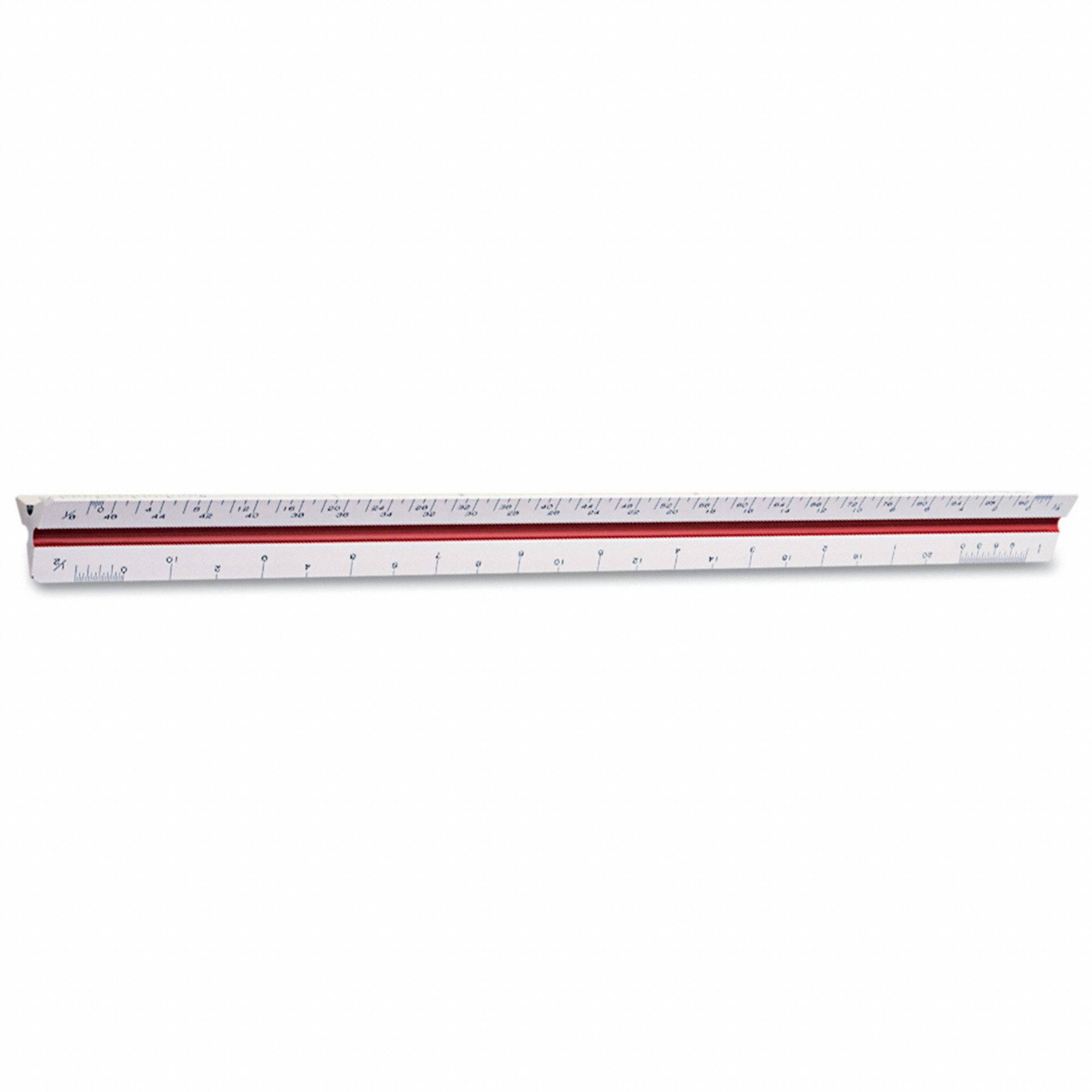 CHARTPAK, Architect Triangular Scale,12",White 51UW56235A Grainger