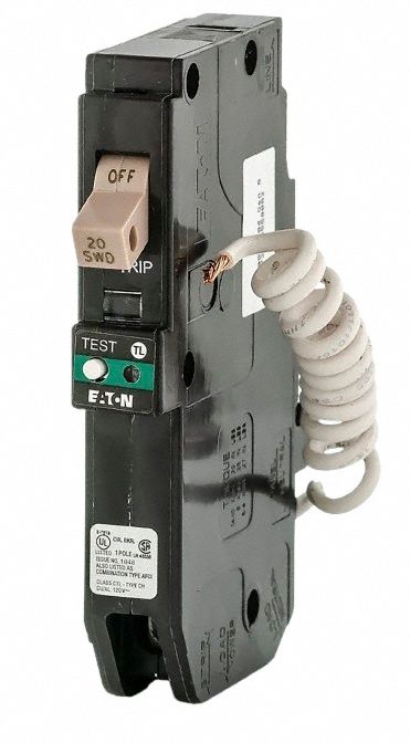 Circuit Breaker: 20 A, 120/240V AC, Single Phase, 10kA at 120/240V AC, Type CH Loadcenters