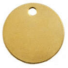 TAGS,BRASS 1 1/4 IN,ROUND,18GA,PK100