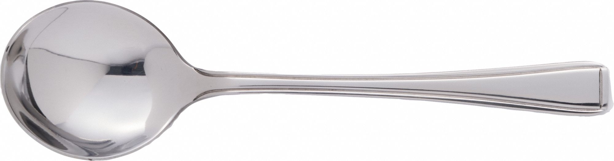 Bouillon Spoon: Claymore, 18/0, Stainless Steel, 6 3/4 in Overall Lg, Silver