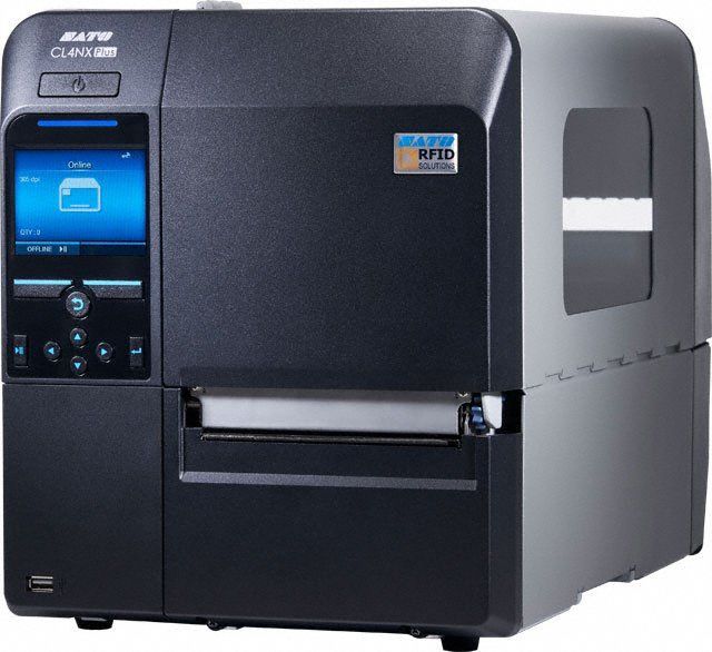 Barcode Label Printer: Direct Thermal/Thermal Transfer, 4.09 in Max. Print Wd, Push Button