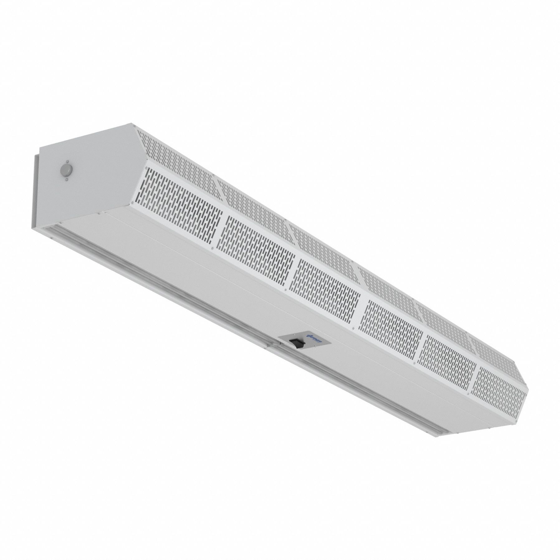 Air Curtain: Low Profile, For 7 ft Opening, 2, 079 cfm, 115V AC, 1 Ph, White, Steel