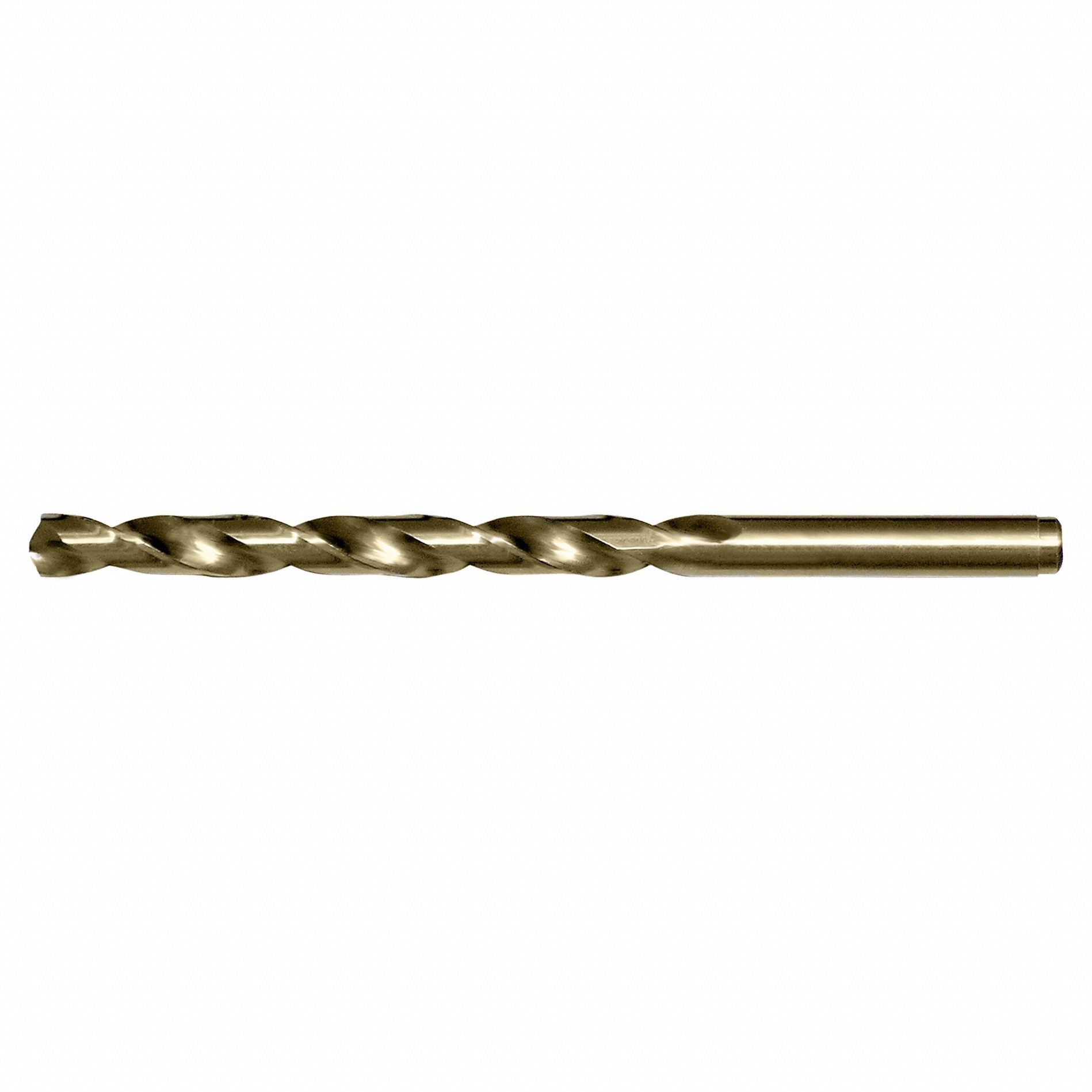 Jobber Length Drill Bit: Letter M, 135° Split Point, Straw/Bronze Cobalt