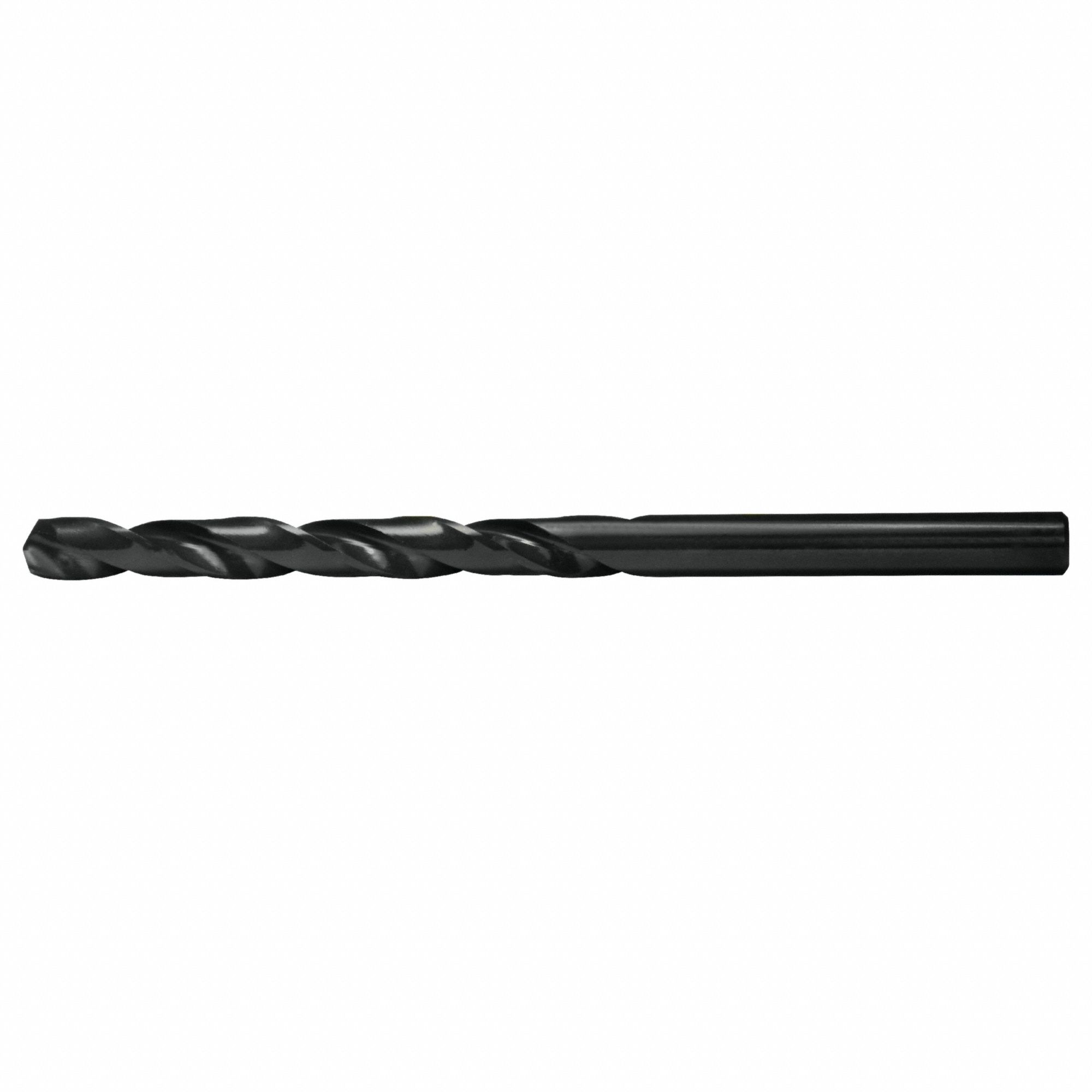 Aircraft Extension Drill: 15/32", 6" Overall Lg, 135° Split Point, Black Oxide HSS