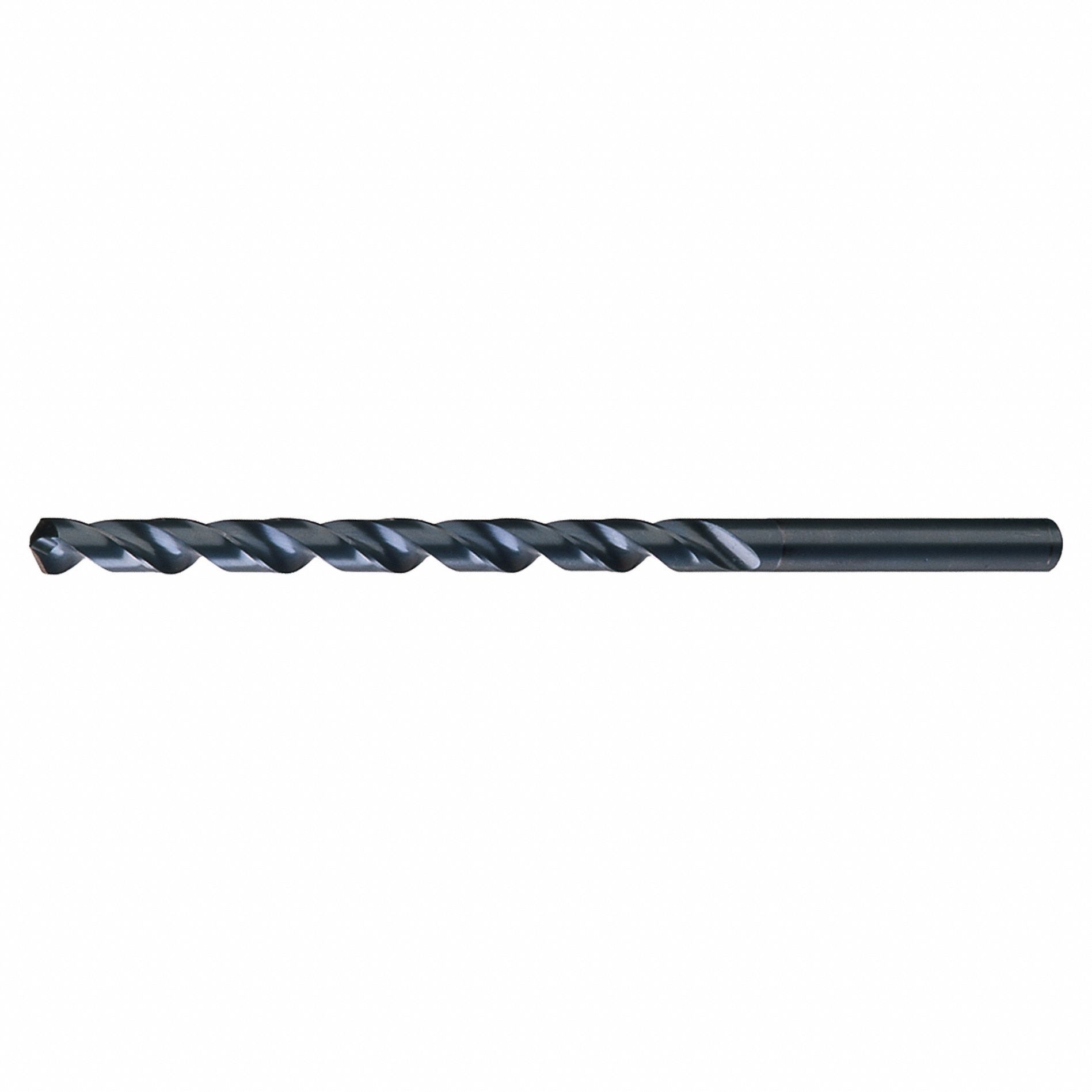Extra Long Drill Bit: 3/4", 12" Overall Lg, 118° Notched Point, Black Oxide HSS
