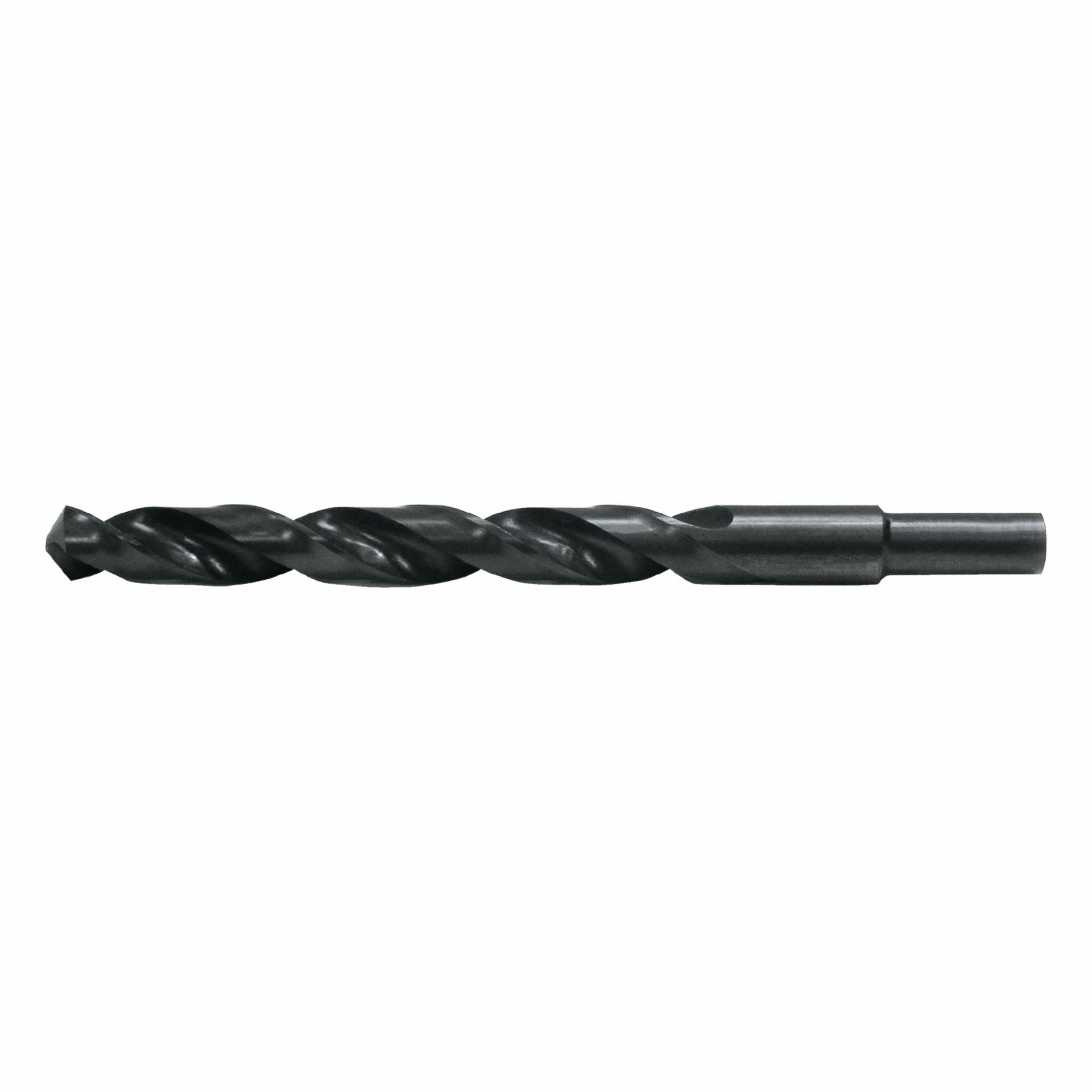 Reduced Shank Drill Bit: 1/2", 135° Split Point, Black Oxide HSS