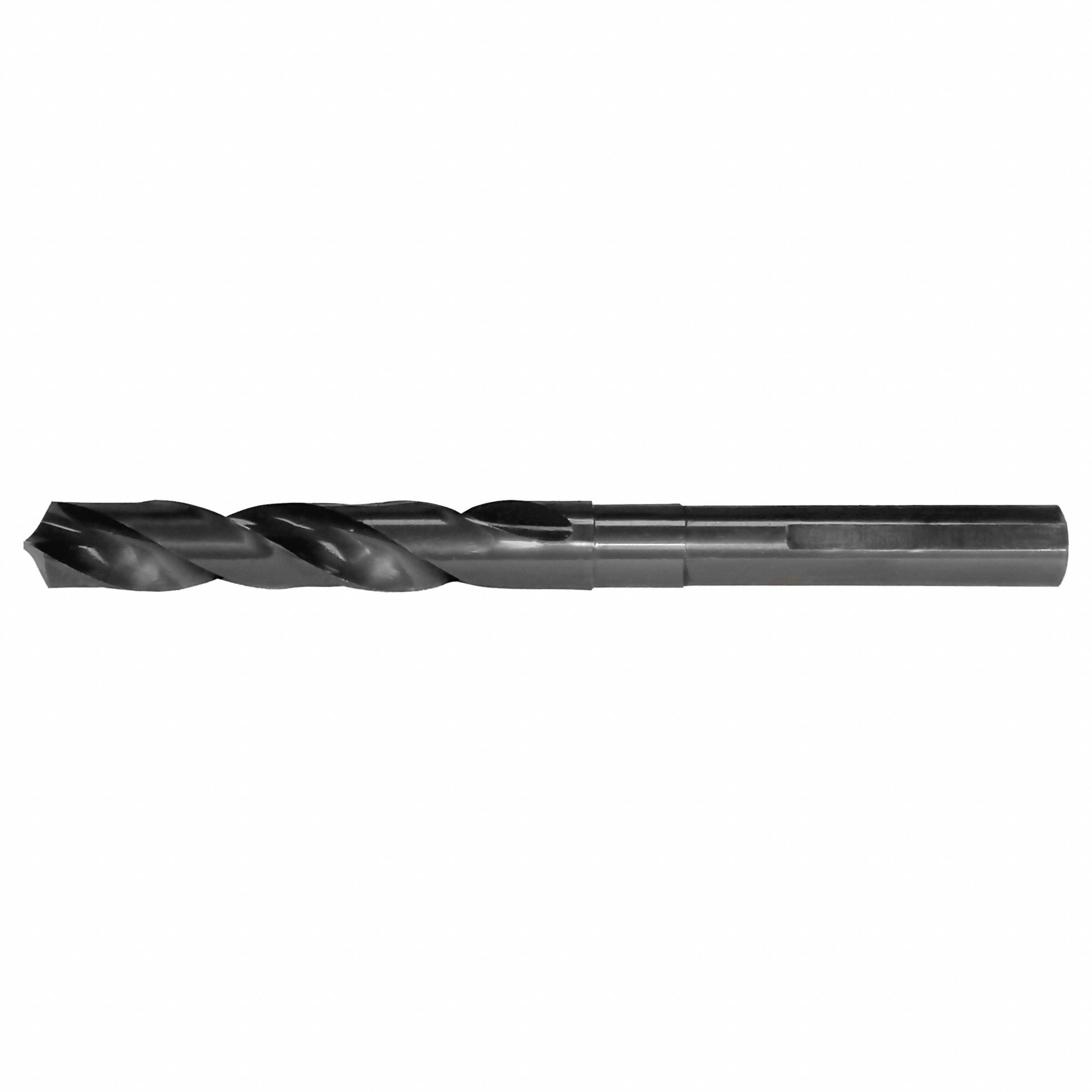 Silver and Deming Drill: 1-1/2", 118° Split Point, Black Oxide HSS, 3-Flats Shank