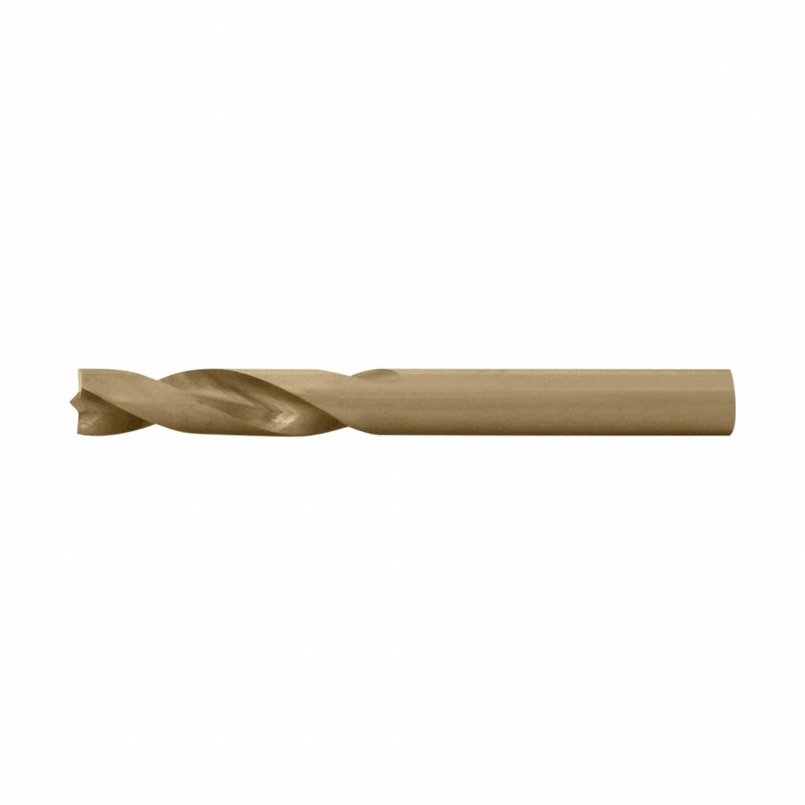 Spot Weld Drill Bit: 10 mm, 135° Split Point, Straw/Bronze Cobalt