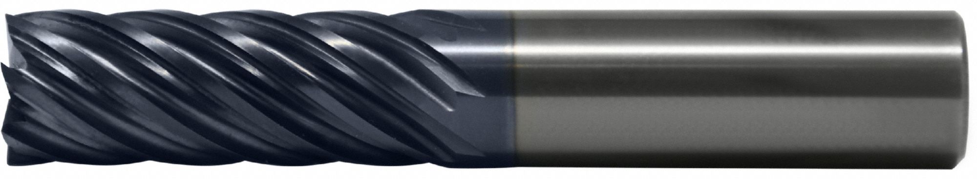 Square End Mill: Carbide, AP/MAX Coated, 7 Flute, 1" Mill Dia, 3-1/2" LOC, 6" OAL