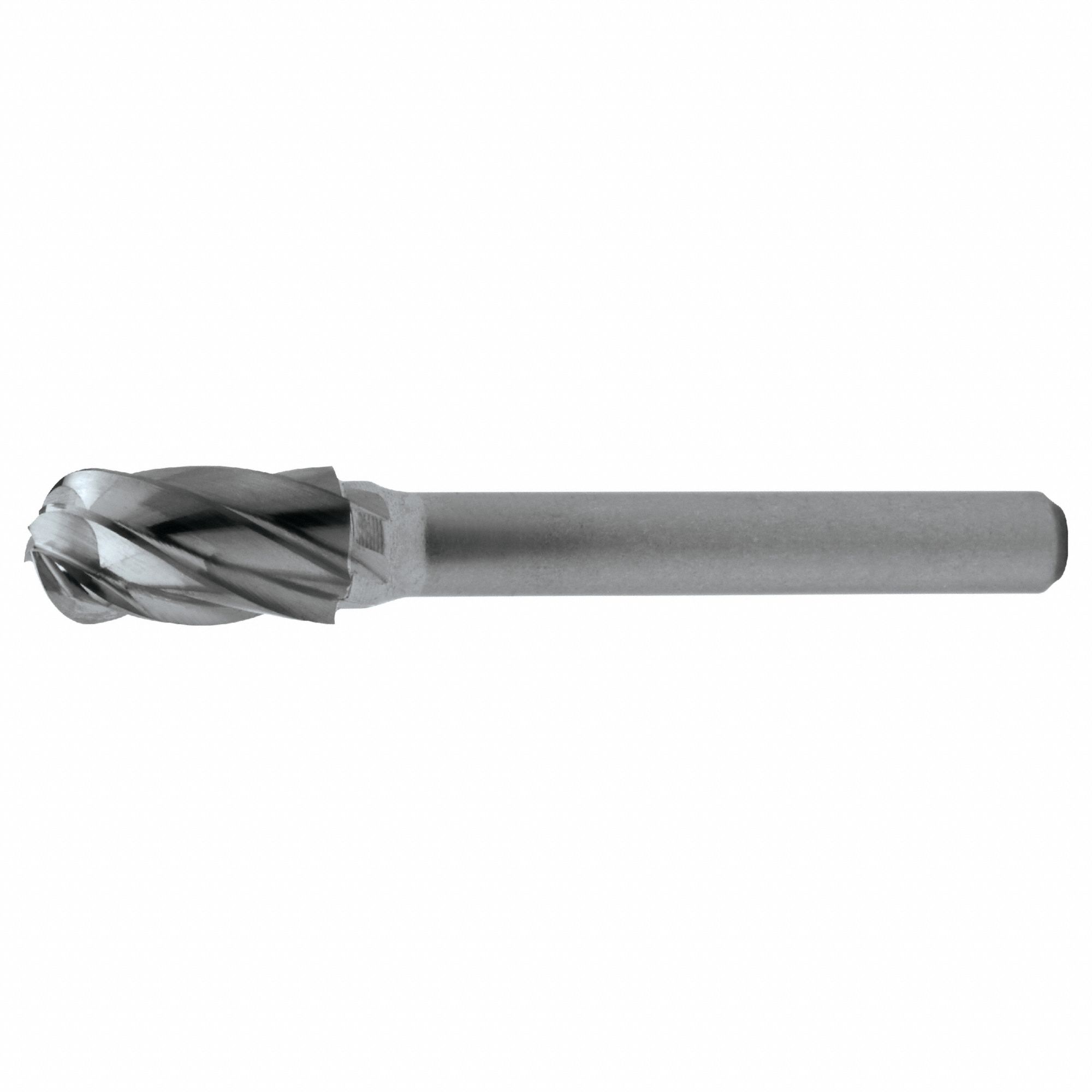 Carbide Bur: Ball-Nosed Cylinder, SC-1, Aluminum Cut, 1/4" x 5/8" Head, 1/4" Shank