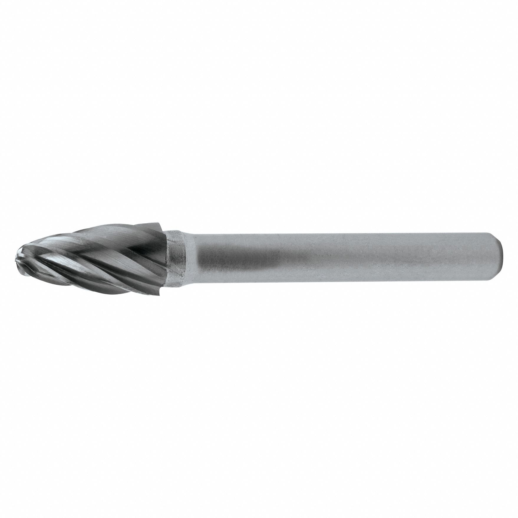 Carbide Bur: Ball-Nosed Tree, SF-1, Aluminum Cut, 1/4" x 5/8" Head, 1/4" Shank