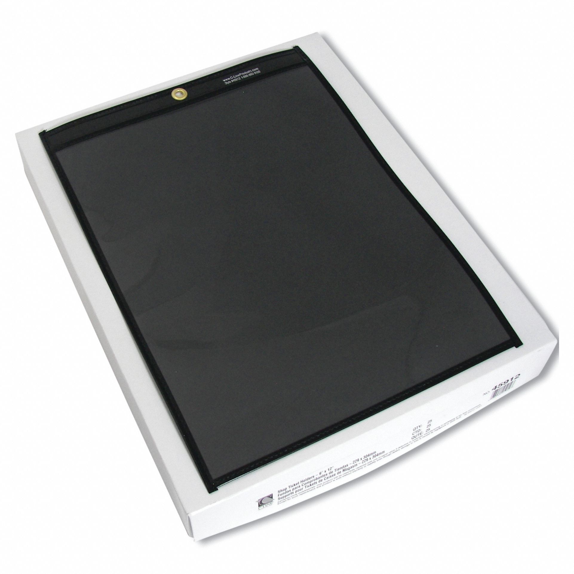 Holder, Shop Ticket, Plastic, 9x12, PK25