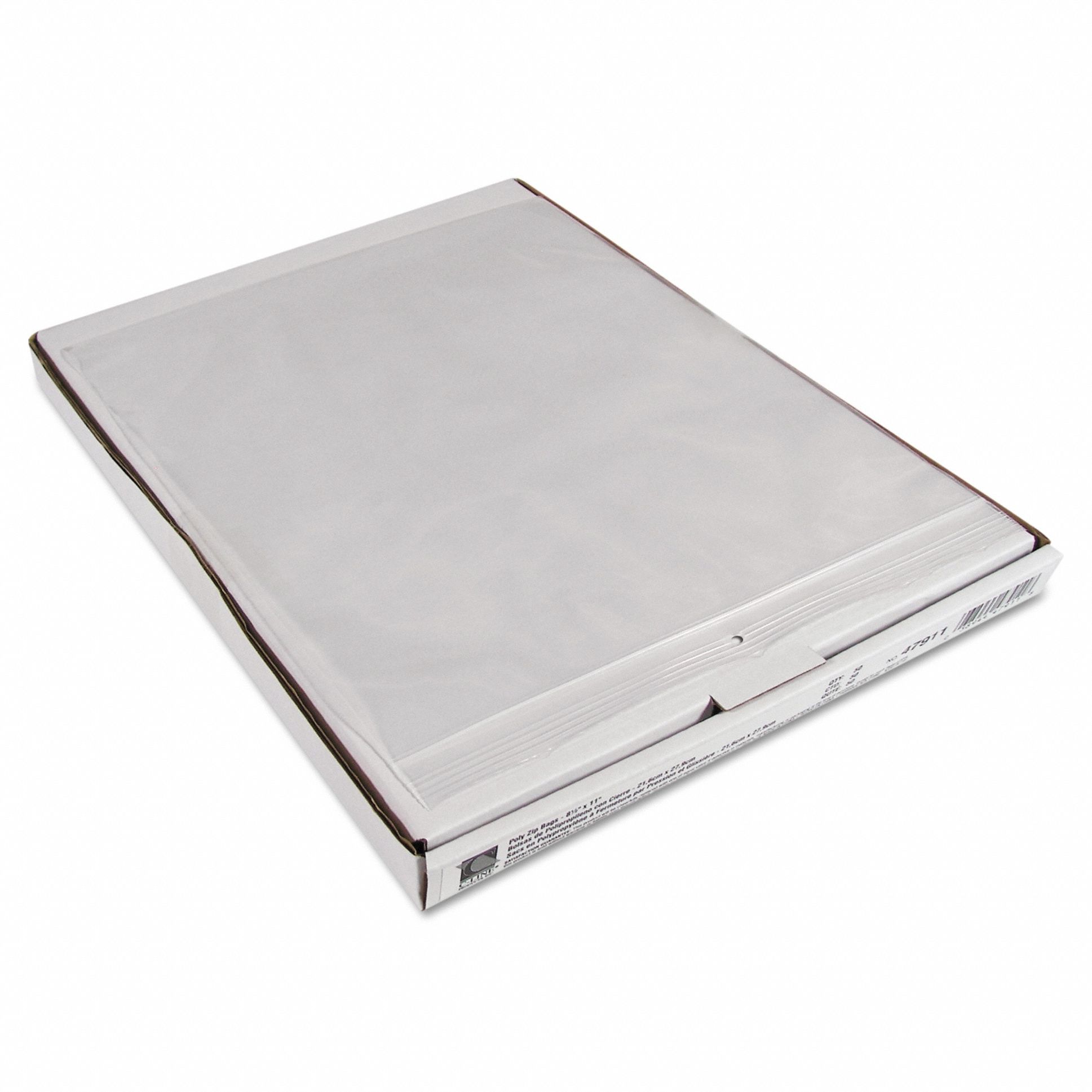 Reclosable Bag, Poly, 8.5x11", PK50