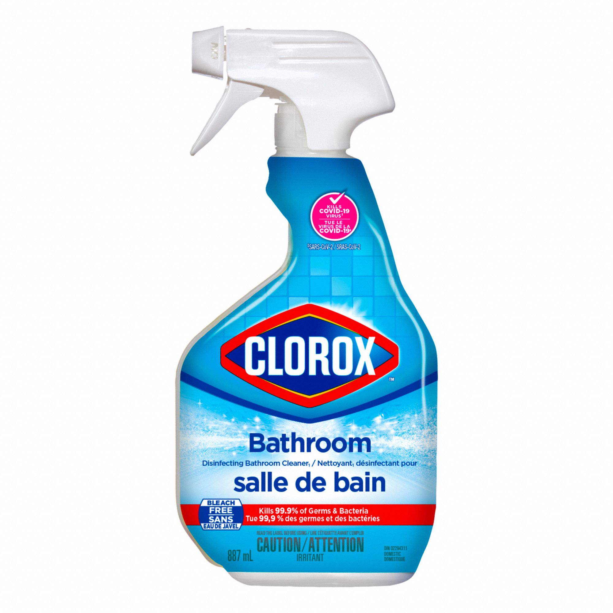 BATHROOM CLEANER, RTU, CA9, FRESH SCENT, CLEAR, BLEACH-FREE, 887 ML