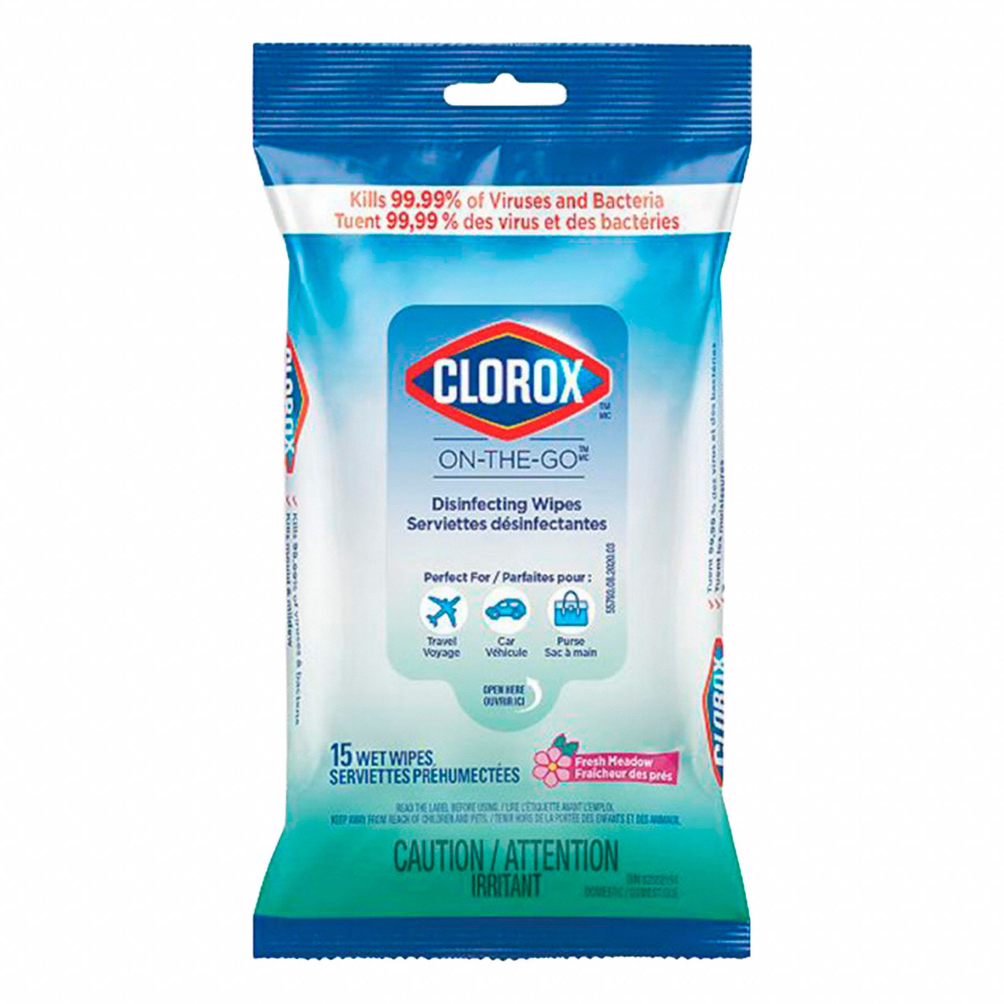 CDW ON THE GO FLAT WIPES 4X12 15CT
