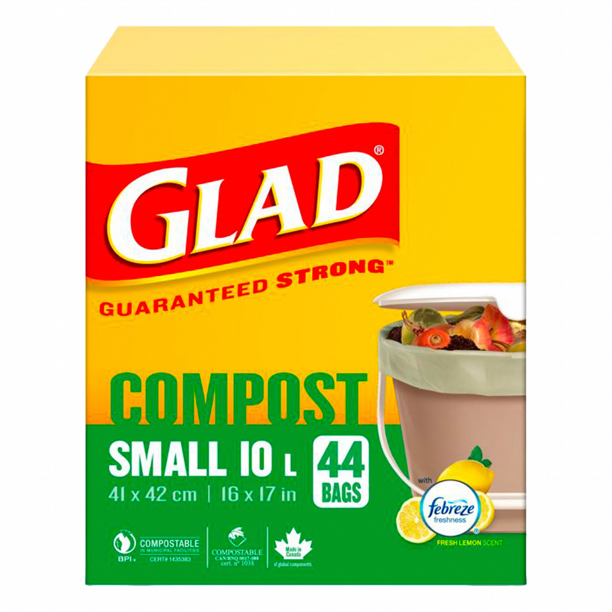 COMPOST BAGS, ENVIRO/BIODEGRADE, EASY TIE, 26 GAL CAP, MAX LOAD 22 LB, RL44/PK12