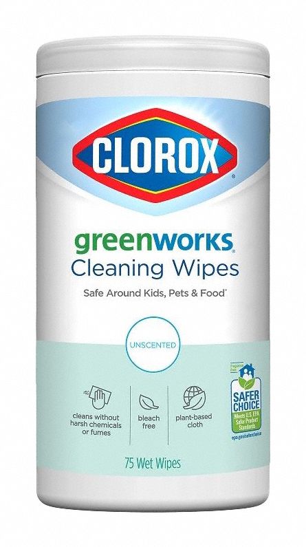 Greenworks Cleaning Wipes Unscent, 75ct