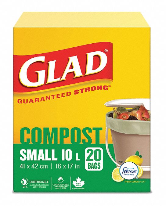 Glad Compostable 10-Count 33-Gallons Green Outdoor, 46% OFF