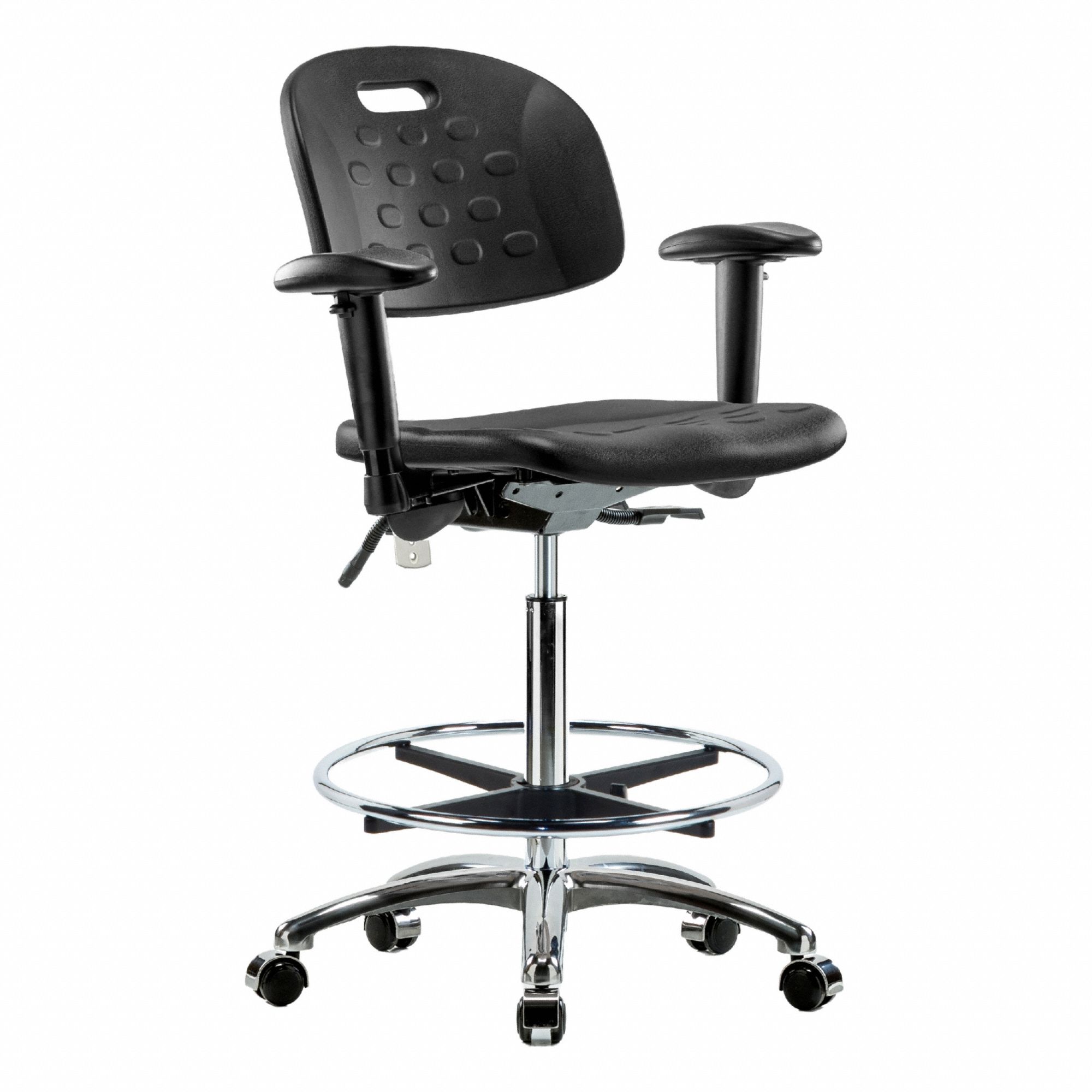 Polyurethane, Arms Included, Cleanroom Task Chair - 359J89|BR-CLR ...
