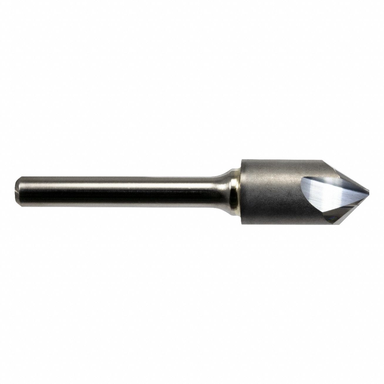 CLEVELAND Three Flute Carbide Countersink: 3/4 in Body Dia., 1/2 in Shank  Dia., 3 in Overall Lg