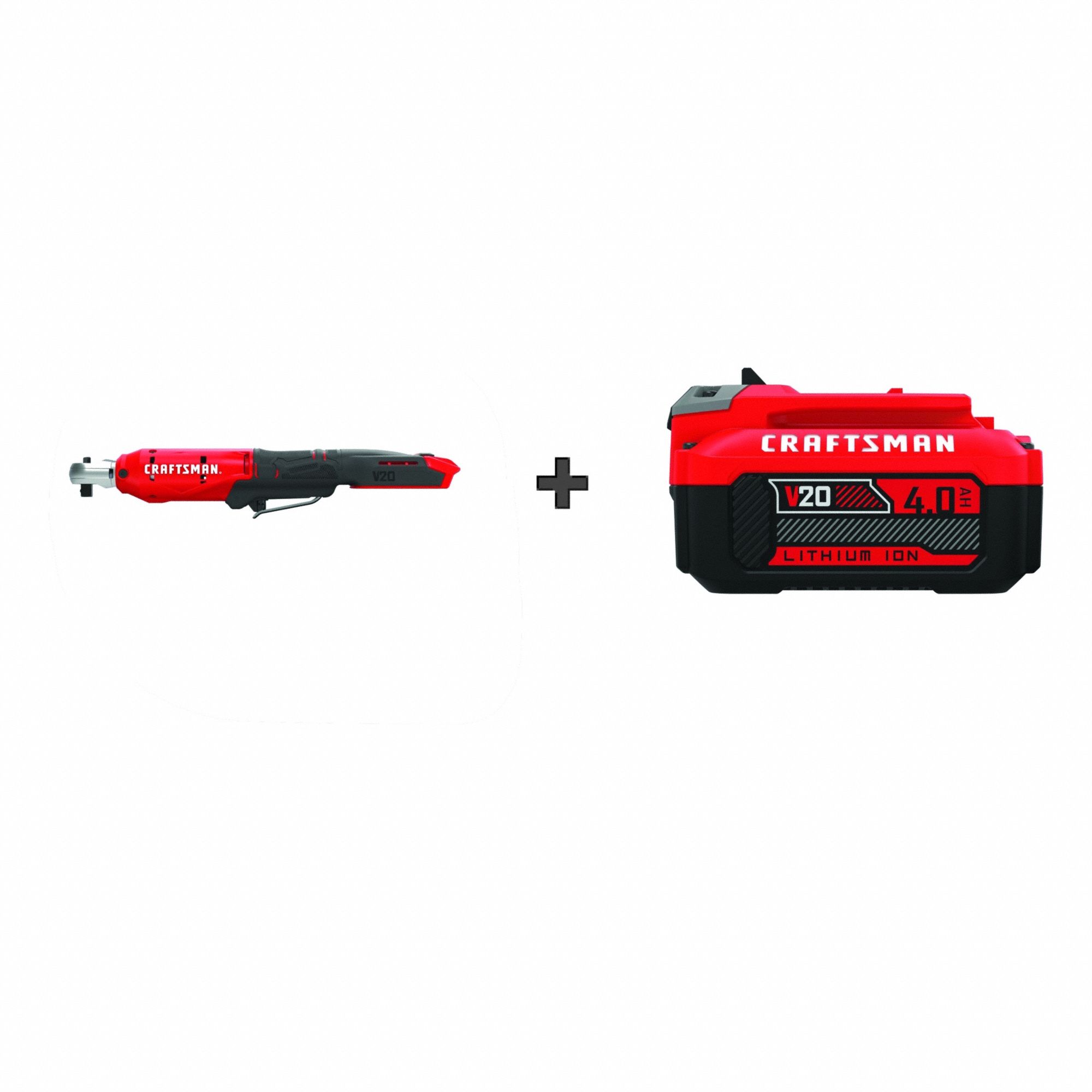 CRAFTSMAN Ratchet: 35 ft-lb Fastening Torque, 35 ft-lb Torque - Max, 300 RPM No Load Speed, Brushed (MPN CMCF930B/CMCB204). Key specifications — attr1170874: Ball Detent; attr1170872: Brushed.