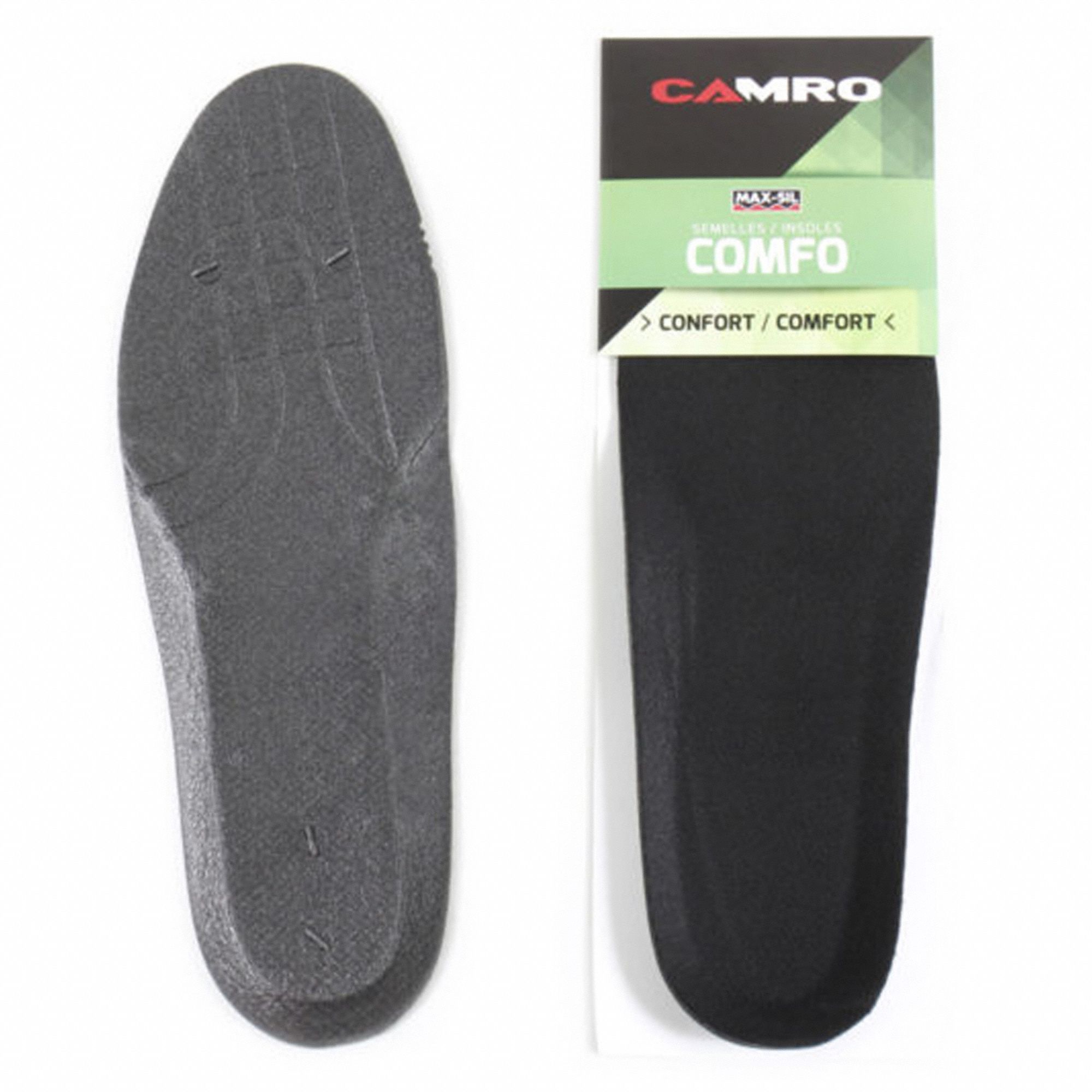 INSOLES, UNISEX, CUSHIONING, BLACK, SIZE 8, FOAM