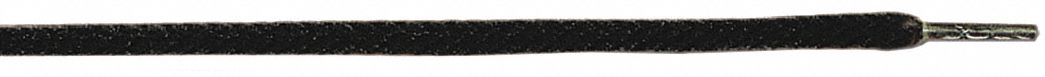 LACES, FLAT, NOT FLAME RESISTANT, BLACK, 27 IN, POLYESTER, PAIR