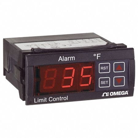 OMEGA Thermocouple Limit Controller: CN700, J/K/S, Limit, 110V AC, 0°C to 65°C, Digital, (1) A Relay (MPN CN702). Key specifications — Brand: OMEGA; Alarms: (1) A Relay; Control Mode: Limit; Current: 16A; Display Type: Digital; Input Voltage: 110V AC; Output: (1) 16A SPDT Relay at 250V AC Resistive; Product Type: Limit Controller.