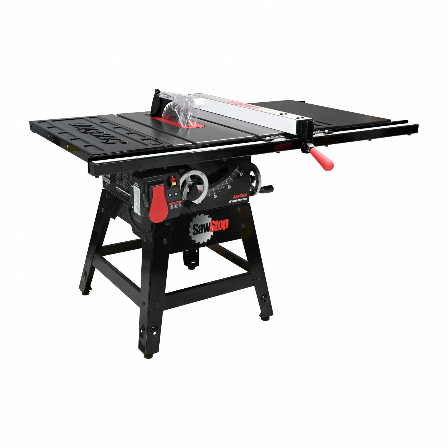 Table Saw: 120 V AC Volt, 14 A Current, 12 in Left to 30 in Right, 0°to 45°