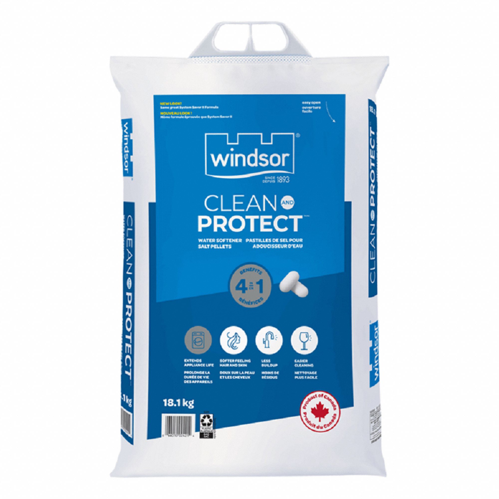 WINDSOR WATER SOFT PELLETS,SYSTEM SAVER,18.1 KG Water Softener Salt