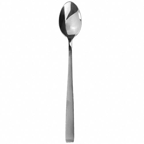 Ice Tea Spoon: Cora, 18/0, Stainless Steel, 7 3/8 in Overall Lg, Silver, Satin