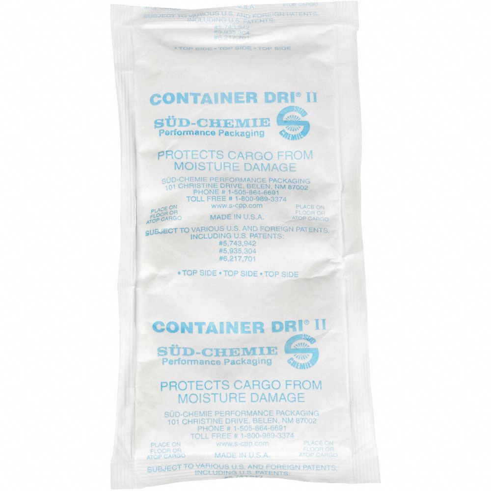 Desiccants: 5 3/4 in Wd, 10 in Lg, 125 g Desiccant Bag Size, Bag, 32 Bags per Pack, 32 PK