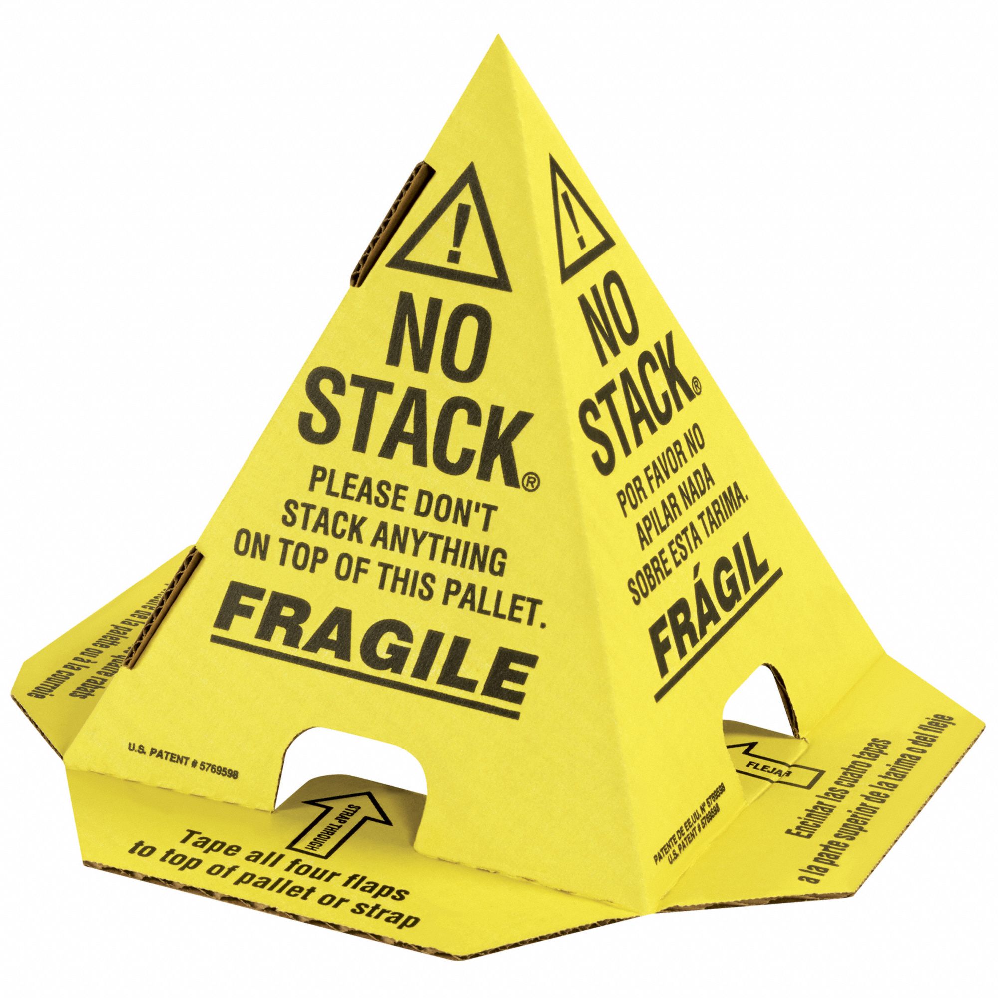 8 in Base Lg, 8 in Base Wd, Pallet Cones 788WK2CONEYW Grainger